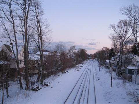 Looking east over the Lowell Line