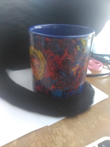 The tail of the temple cat Hestia, for Kittening Day Observed