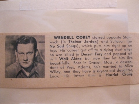Some kind of promotional headshot of Wendell Corey c. 1950!