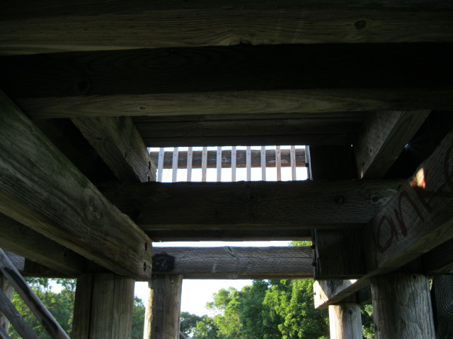 Observing inside the observation tower