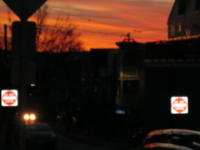 Red sky at night
